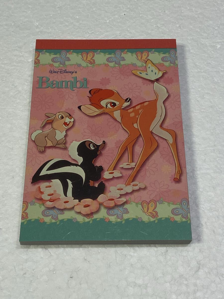 Disney ディズニー Bambi バンビ メモパット ポストカード ステッカー付き拍卖