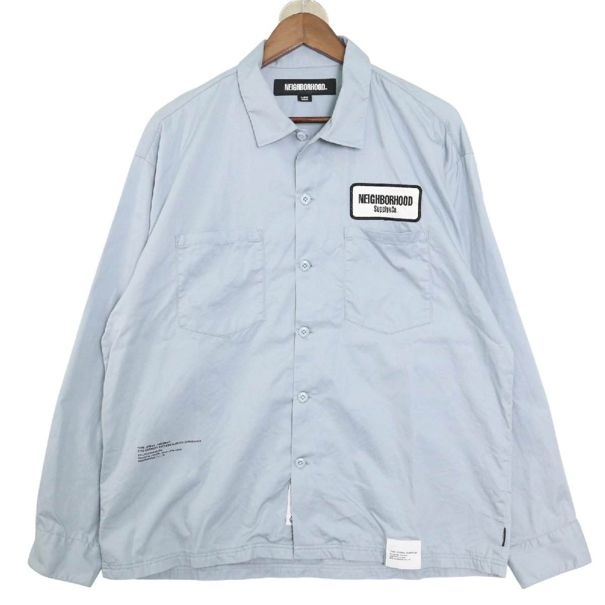 NEIGHBORHOOD/ネイバーフッド 251TSNH-SHM03 CLASSIC WORK SHIRT ワークシャツ 長袖シャツ【RM1121-008】 225拍卖