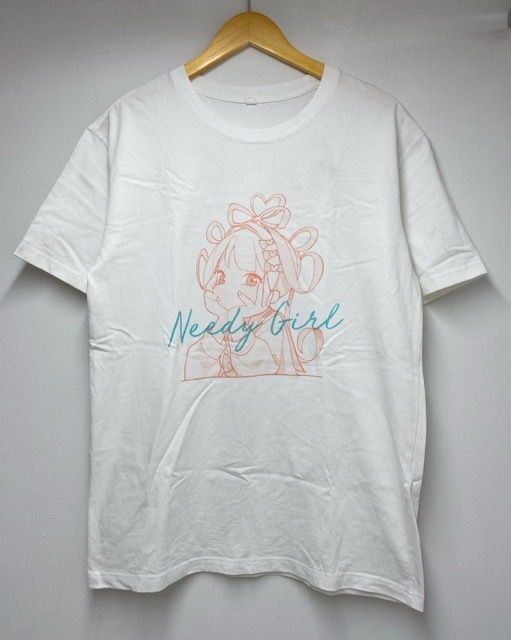 NEEDY GIRL OVERDOSE(ニーディーガールオーバードーズ)ニディガ 超てんちゃん チラ見 Tシャツ【C2119-007】253拍卖