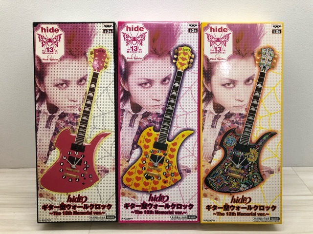 hide ギター型 ウォール クロック 3種セット【G1695-007】145拍卖