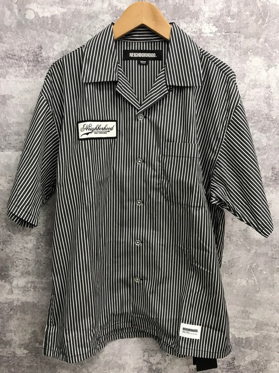 NEIGHBORHOOD 24SS STRIPE WORK SHIRT SS ネイバーフッド 半袖シャツ【F0249-004】拍卖