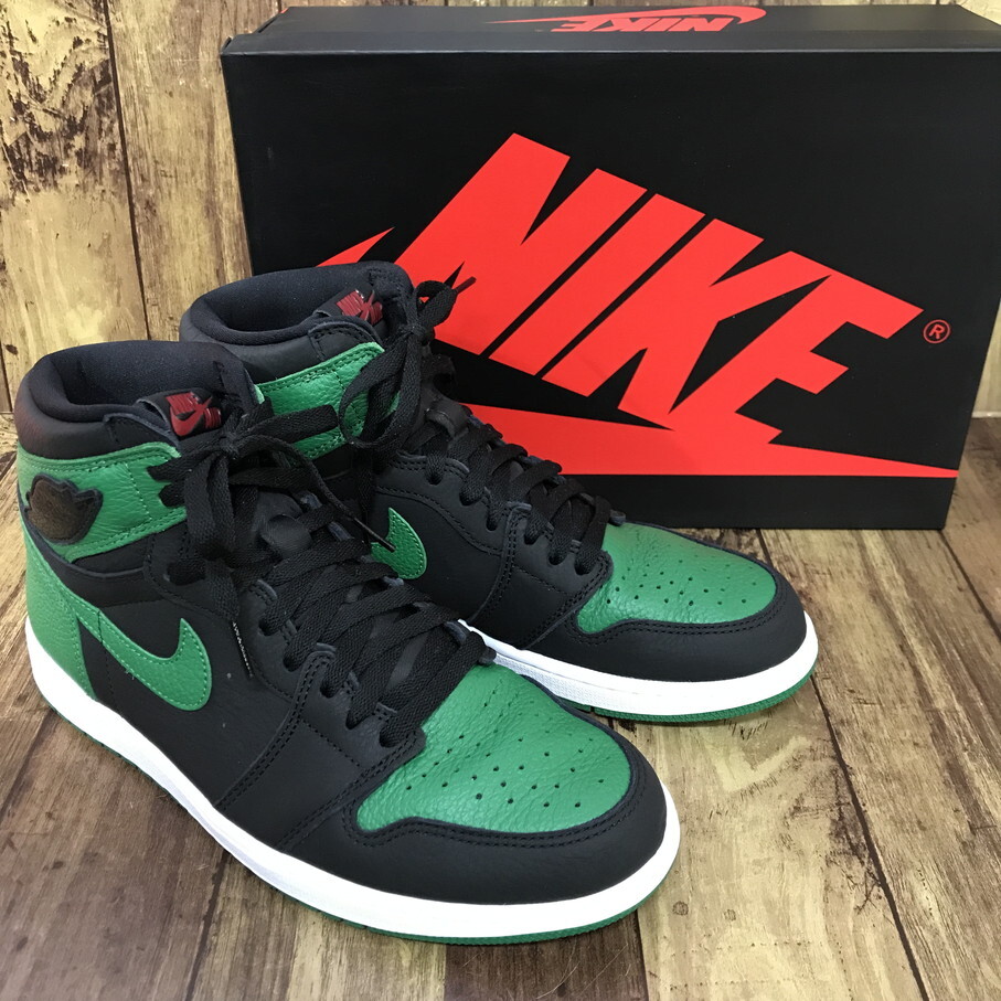NIKE AIR JORDAN 1 RETRO HIGH OG BLACK / PINK GREEN (ナイキ エア ジョーダン1 レトロ ハイOG ブラック/ピンク グリーン) 【F0299-004】拍卖