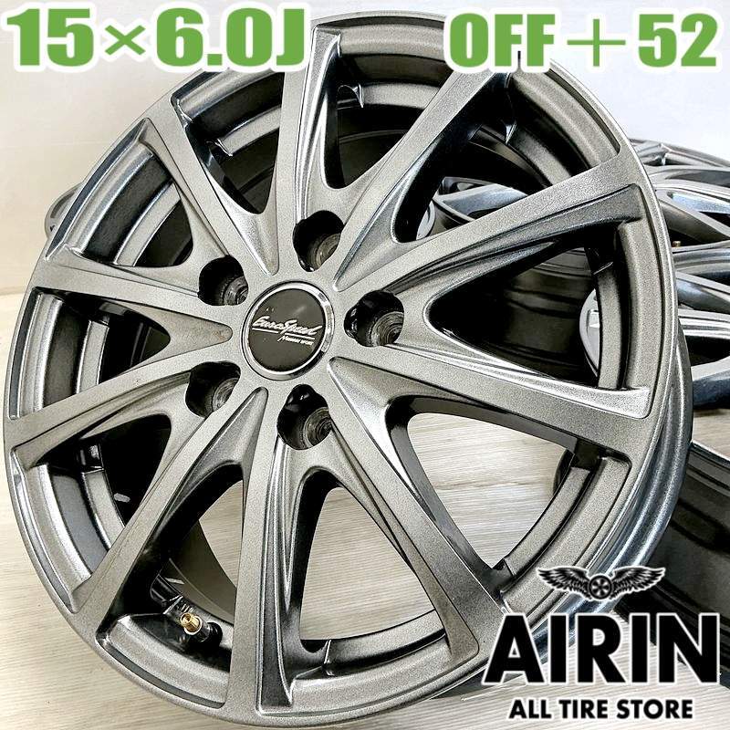 中古 アルミホイール 15インチ EuroSpeed MANARAY SPORT 4本セット ストリーム プレマシー プレマシー アクセラ などに アルミ ホイール拍卖