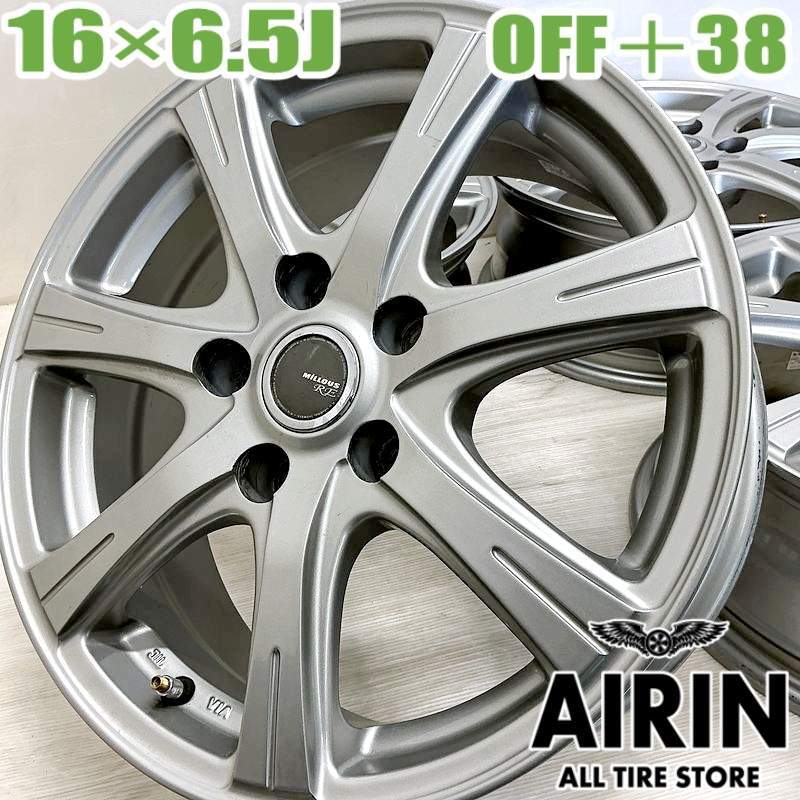 中古 アルミホイール 16インチ MILLOUS RE 4本セット エクリプスクロス CX-30 カムリ リーフ メビウス アルミ ホイール拍卖