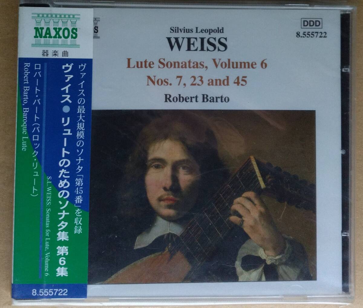 未開封 CD ヴァイス リュートのためのソナタ集 第6集  第45番 8.555722 WEISS Lute vol.6 4945604557221拍卖