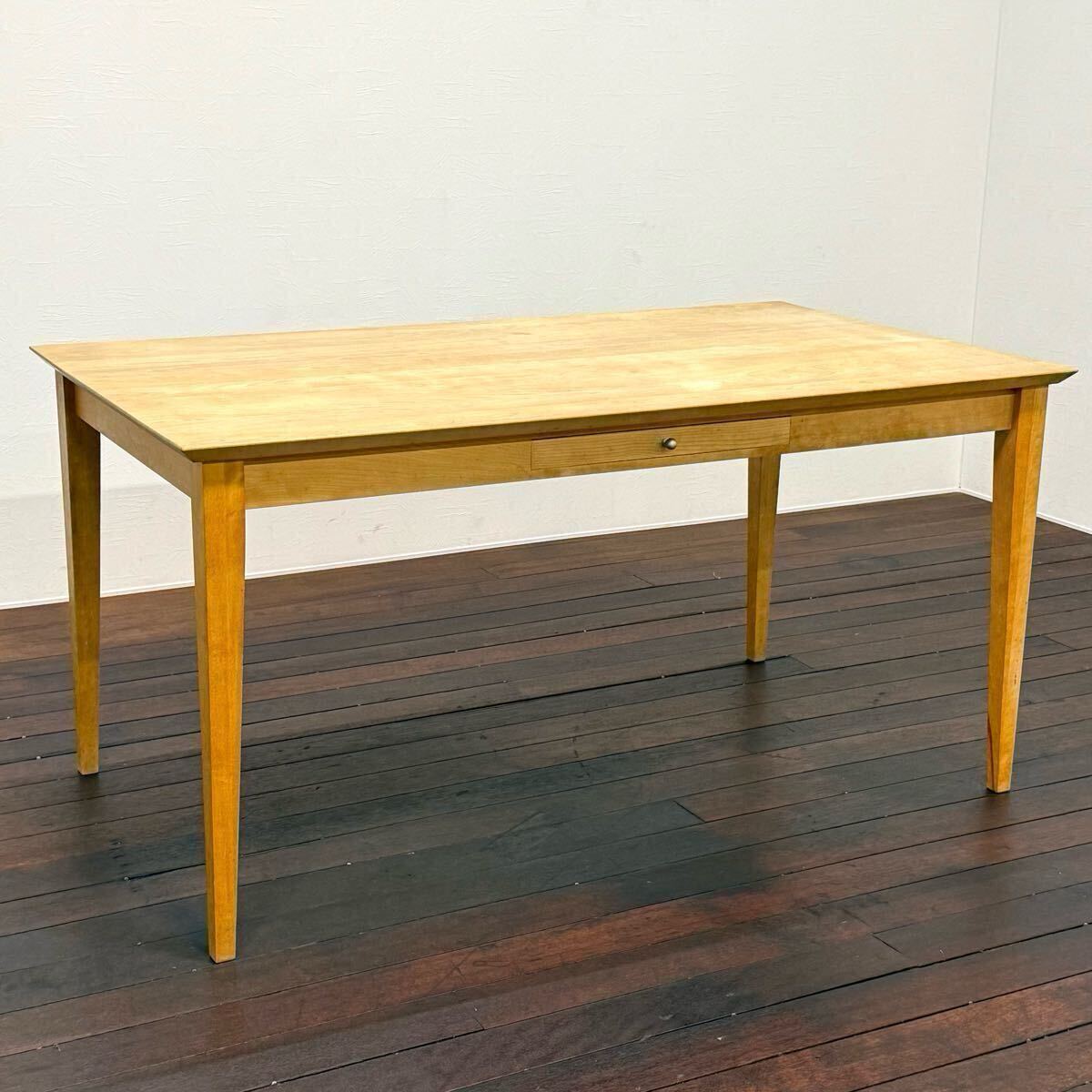 H19K60b CHARDONNAY シャルドネ ダイニングテーブル 四本脚 食卓テーブル 食卓机 W1800mm シンプルナチュラル リビングテーブル拍卖