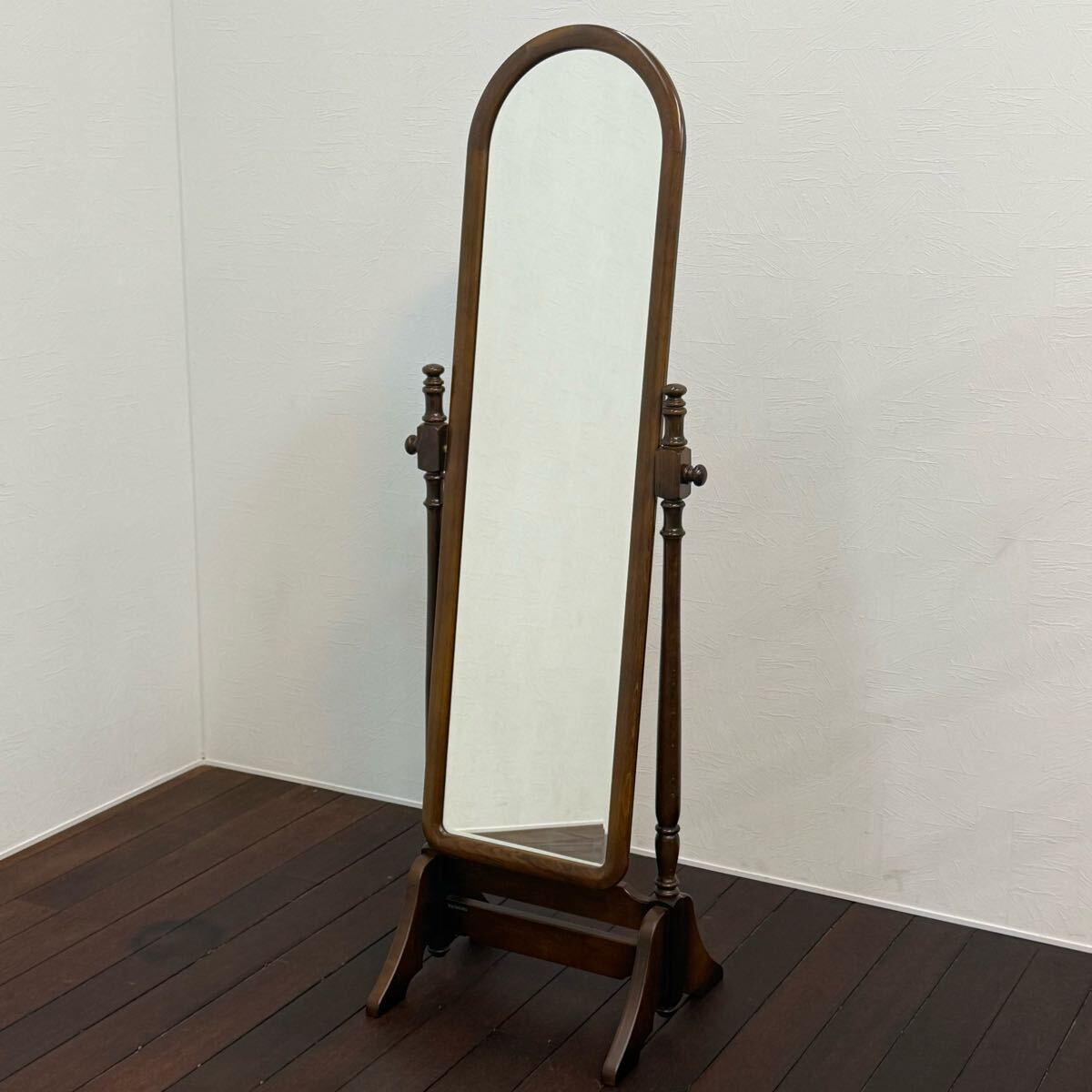 H19K5 カリモク karimoku スタンドミラー コロニアル AC7177 ミラー 鏡 クラシック 姿見 全身鏡 カントリースタイル拍卖