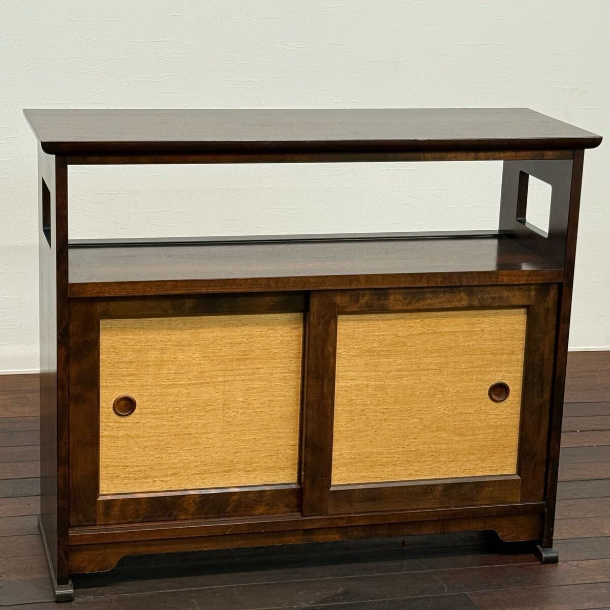 H19K42 九州民芸家具 サイドボード キャビネット 飾り棚 リビングボード 茶棚 茶箪笥 レトロ 民芸家具 整理箪笥 タンス 収納棚拍卖