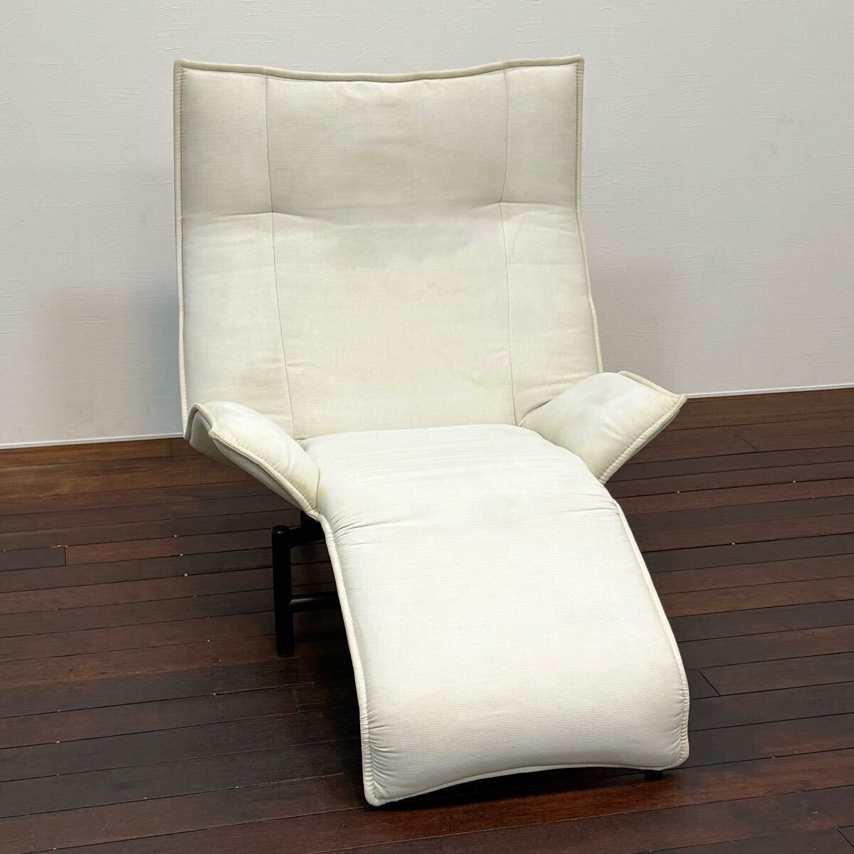 H19K46 Cassina カッシーナ VERANDA ヴェランダ 1人掛けソファ ホワイト ファブリック 1Pソファ Vico Magistretti イタリア モダン 拍卖