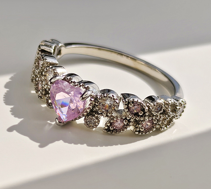 N2507158◆Bigstone◆【魅力的なハート】プリンセスの気質*リング 12号拍卖