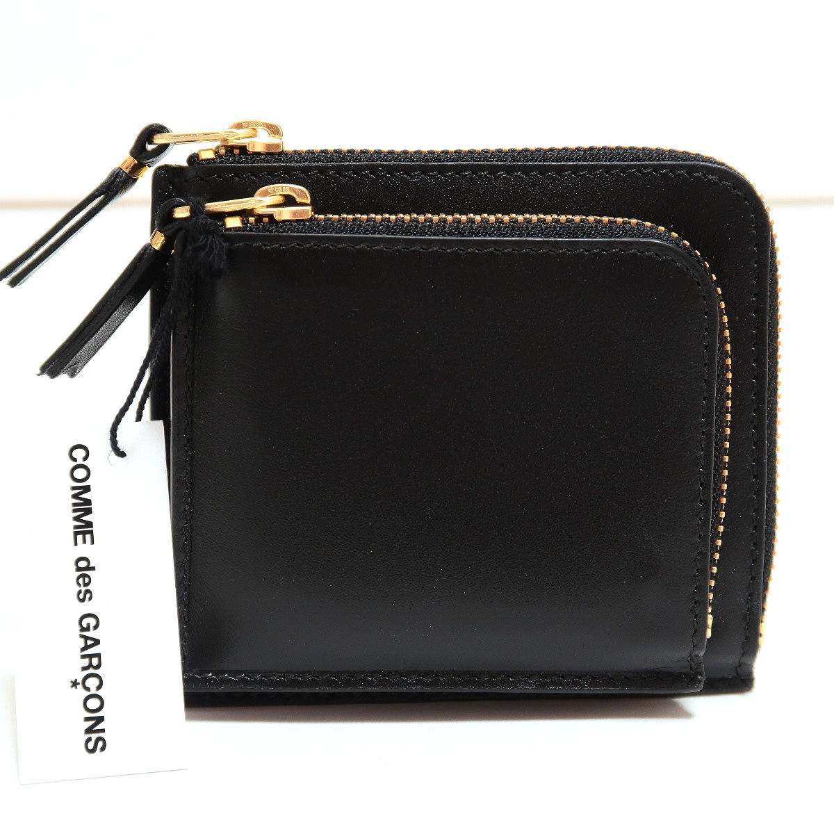 新品 コムデギャルソン ウォレット アウトサイド ポケット 黒 L字 財布 WALLET COMME des GARCONS SA3100 OP拍卖