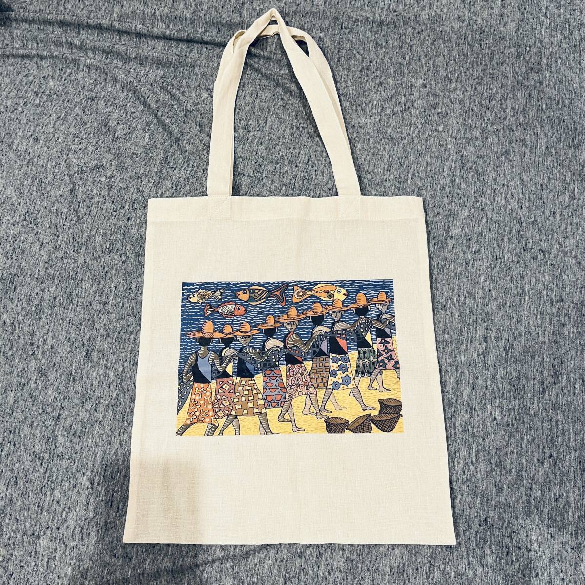 新品未使用 無印良品 子どもの絵マイバッグA4 生成 エコバッグ トートバッグ 漁師 無印 MUJI拍卖