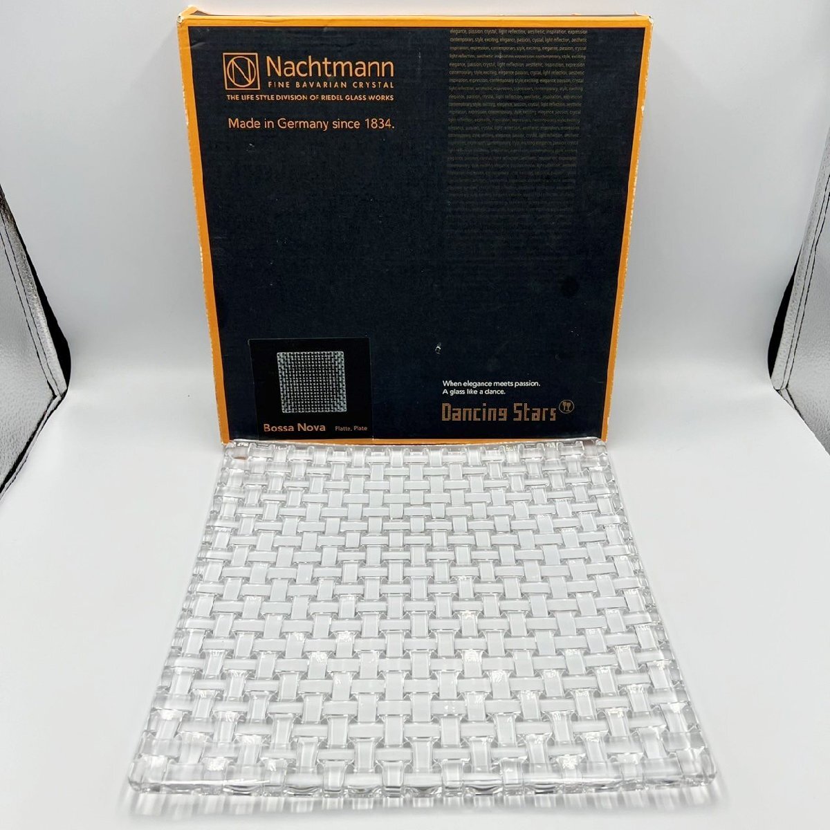 【未使用品】Nachtmann ナハトマン ボサノバ スクエア プレート クリスタルガラス 皿 食器 キッチン用品拍卖