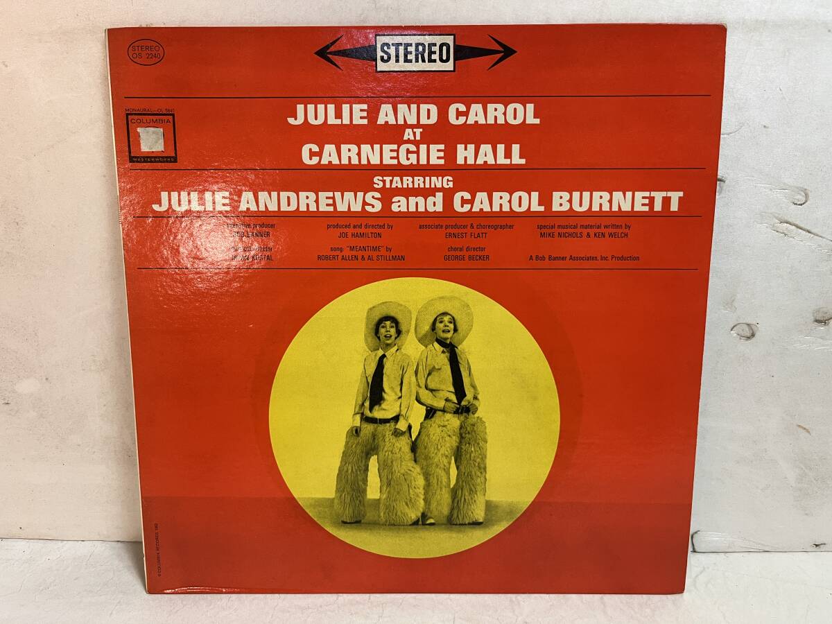 50911S US盤 12inch LP★JULIE AND CAROL/AT CARNEGIE HALL/STARRING JULIE ANDREWS AND CAROL BURNETT★OS 2240拍卖