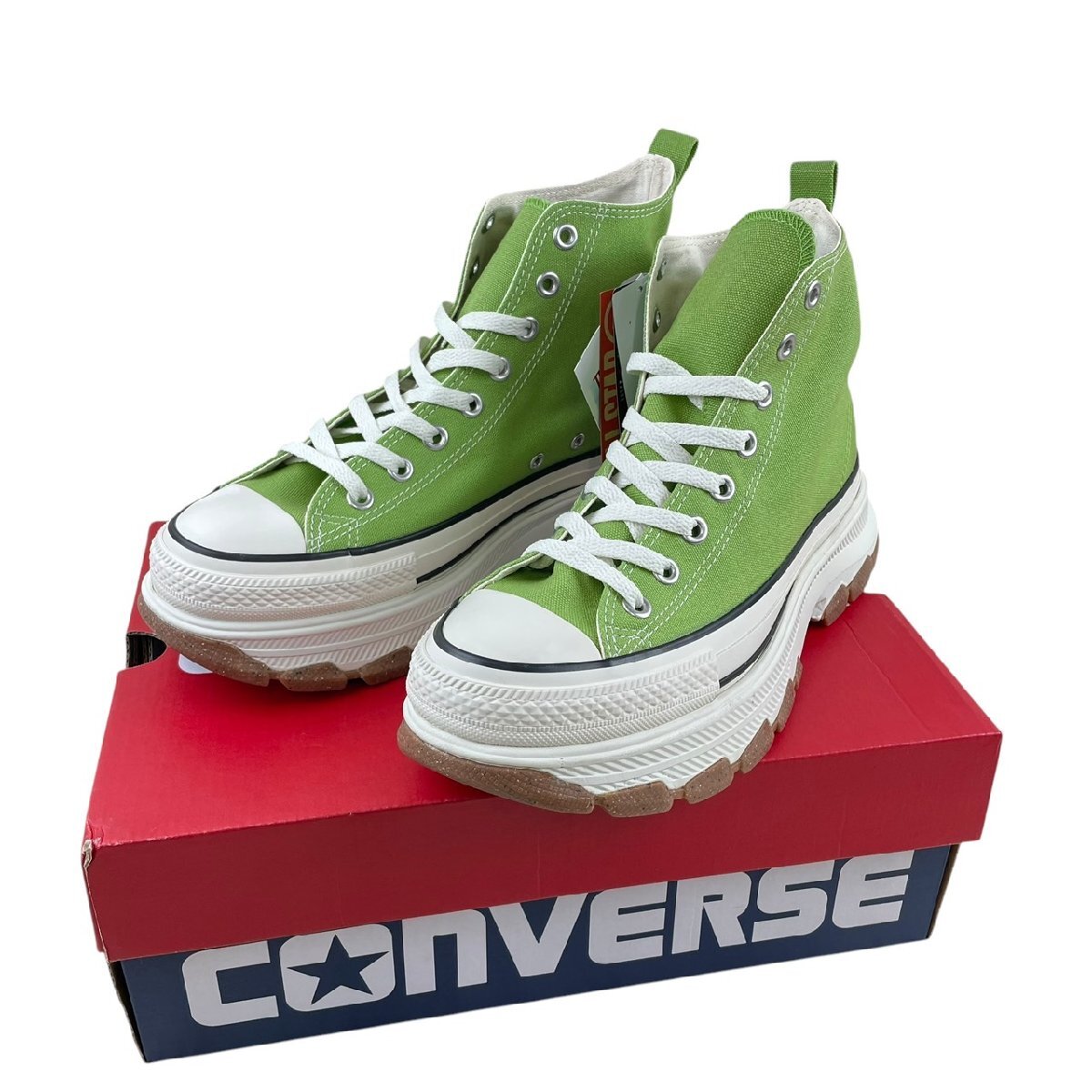 未使用 CONVERSE コンバース ALL STAR (R) オールスター トレックウエーブ ハイカット スニーカー 1SE007 ライトグリーン 26.5cm メンズ拍卖