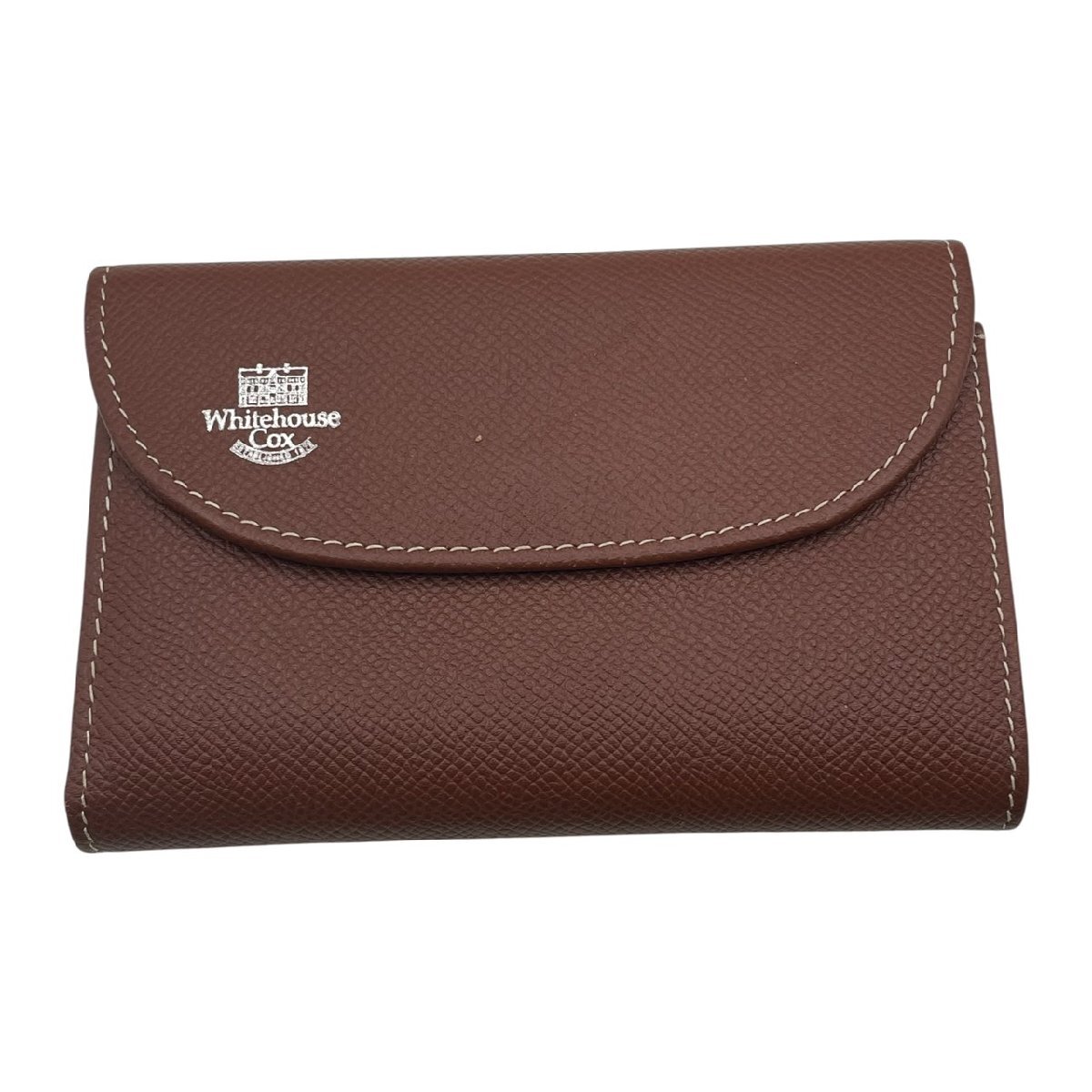 USED Whitehouse Cox ホワイトハウスコックス 三つ折り財布 ブラウン系 レザー ユニセックス 札入れ 小銭入れ カード入れ拍卖