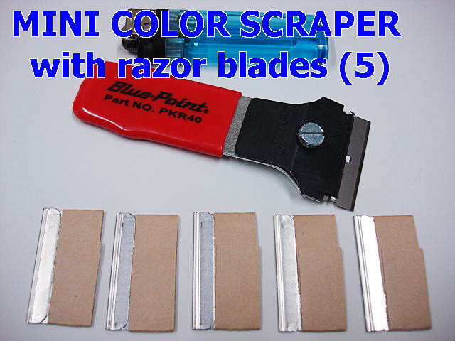 即落◎スナップオン*MINIカラースクレッパー(替刃5枚付)スクレーパー/Mini Color Scraper/Bland:Blue-Point拍卖