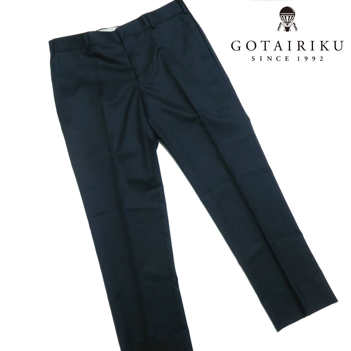 R015■秋冬 五大陸 GOTAIRIKU ゴタイリク 紺色系無地 高級スラックス W84cm 少々訳有拍卖