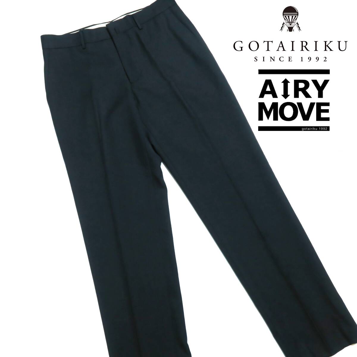 R043■秋冬 五大陸 GOTAIRIKU ゴタイリク グレー色系無地 ウォッシャブル 高級ウールスラックス W80 cm 少々訳有 オンワード樫山拍卖