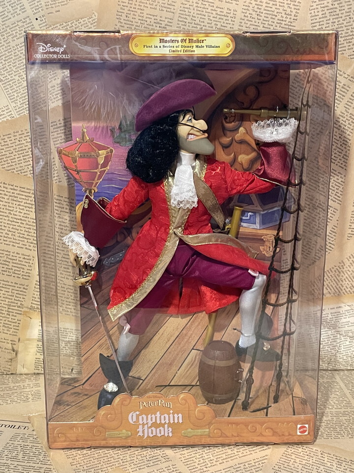☆1990年代/ピーターパン/フック船長/ドール/即決ビンテージUSA/MATTEL/Peter Pan/Captain Hook Figure(90s/with box) DI-620拍卖