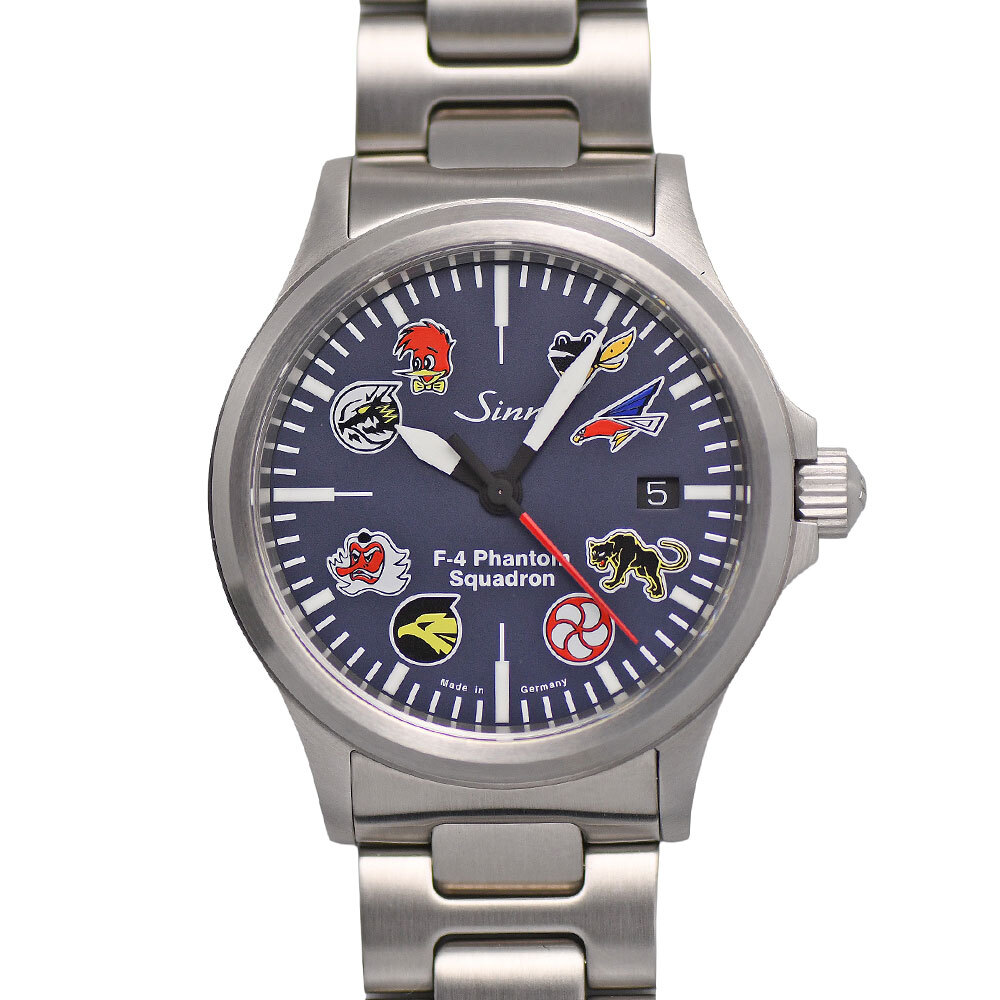 ジン Sinn パイロットウォッチ ジェット戦闘機F-4ファントムII 日本限定200本 メンズ 自動巻 200m防水 ネイビー 556.F-4.II 新品同様拍卖