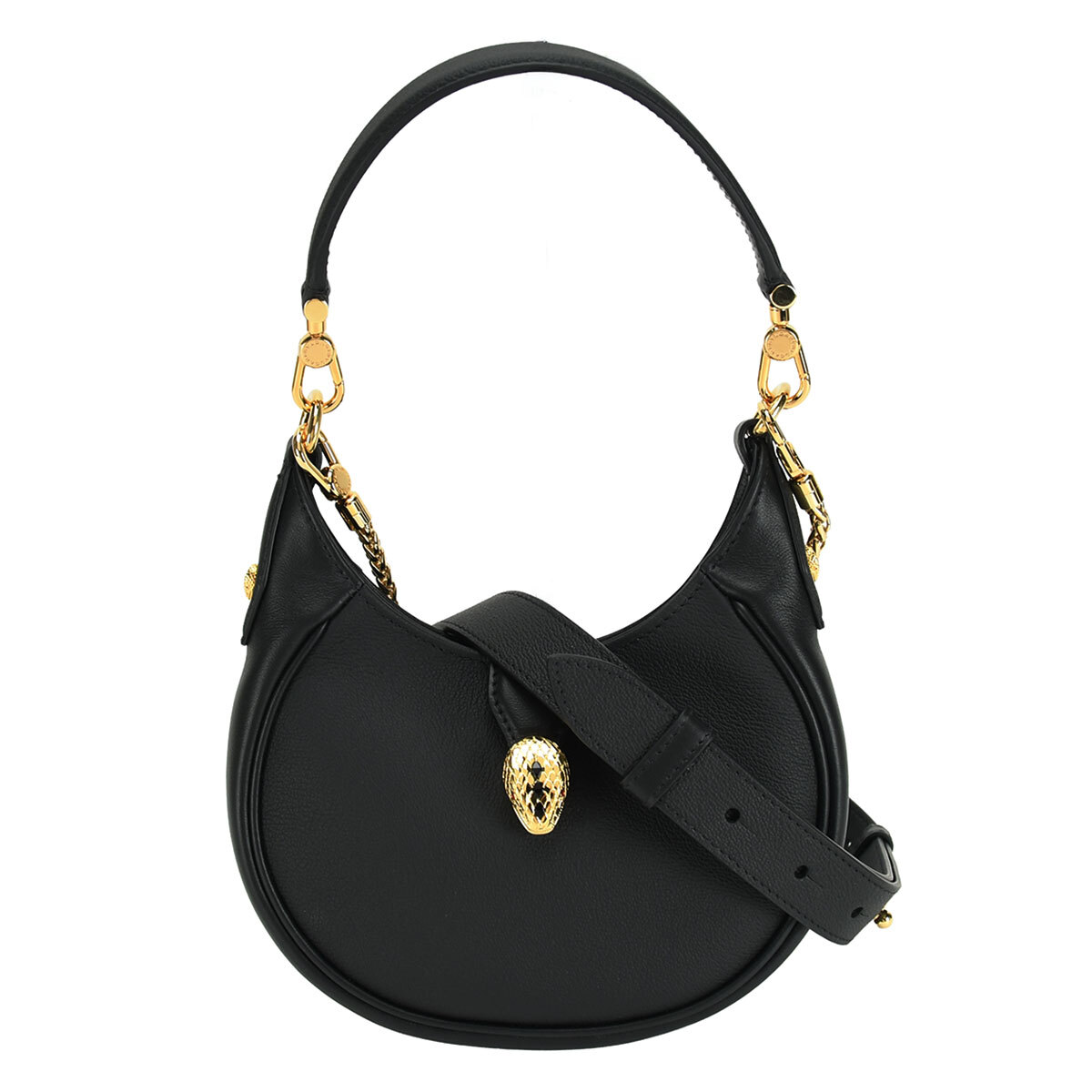 ブルガリ BVLGARI セルペンティ エリプス レディース 2way ショルダーバッグ ゴールド金具 ブラック スモール 292051 中古拍卖