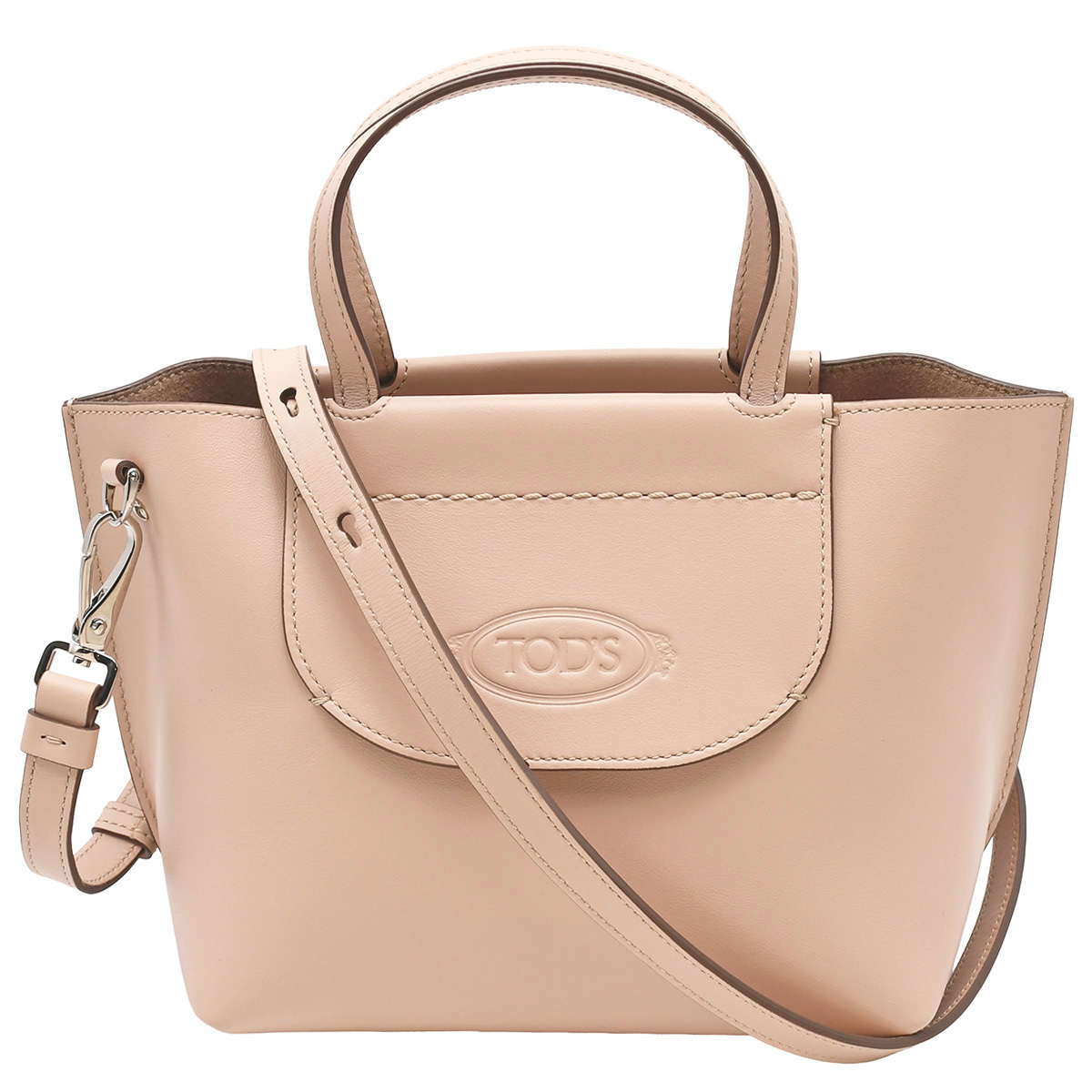 トッズ TOD'S トートバッグ ミニ 2way ハンドバッグ ショルダーバッグ レディース レザー ピンク ベージュ XBWAOLA0100 未使用拍卖