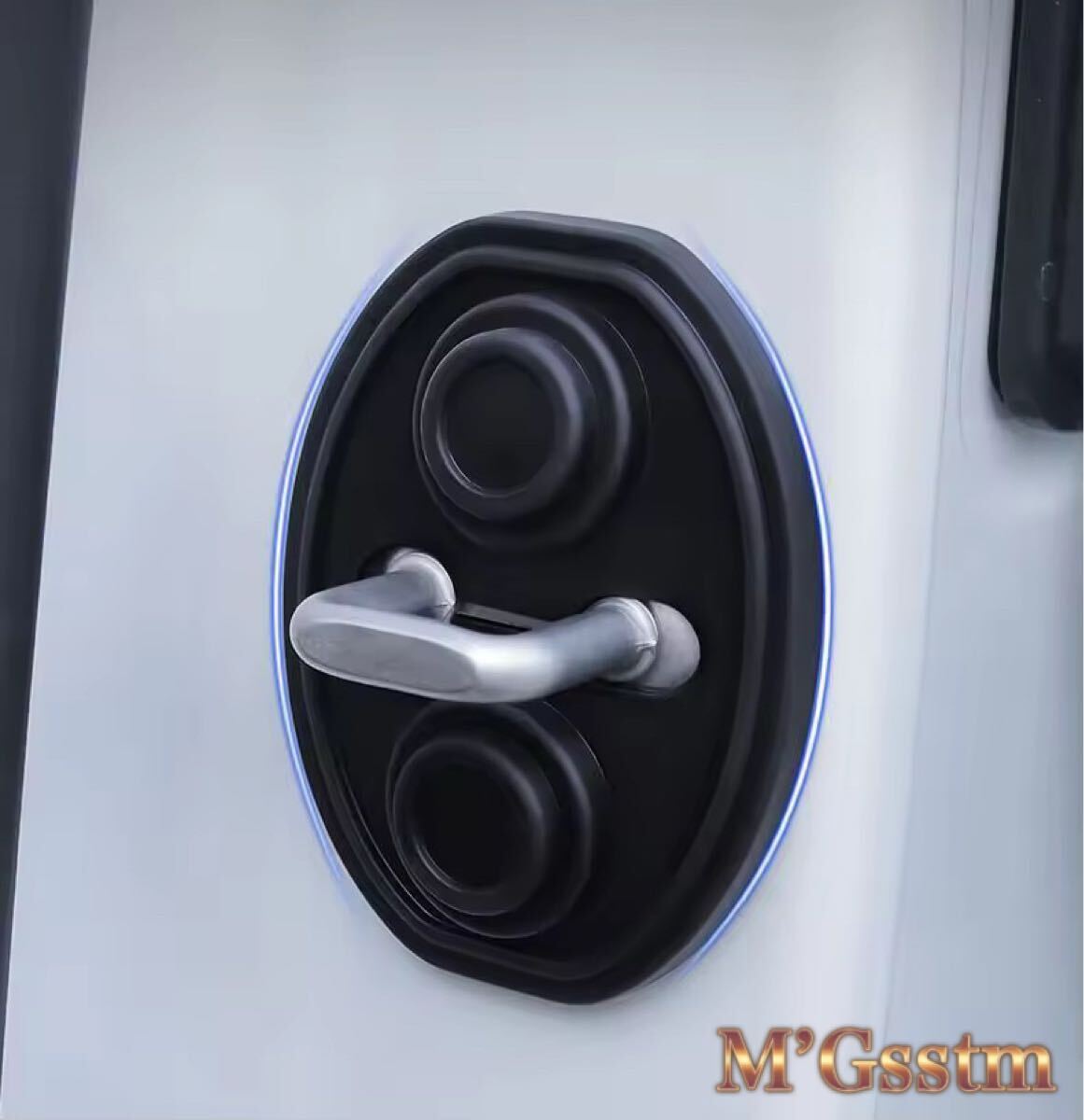 4個 黒 トランク ドア ロック 耐衝撃性 防音 粘着 テープ シール カバー クッション シリコン 吸収 防止 静音 静電気 振動 ビビリ音 RS SUV拍卖