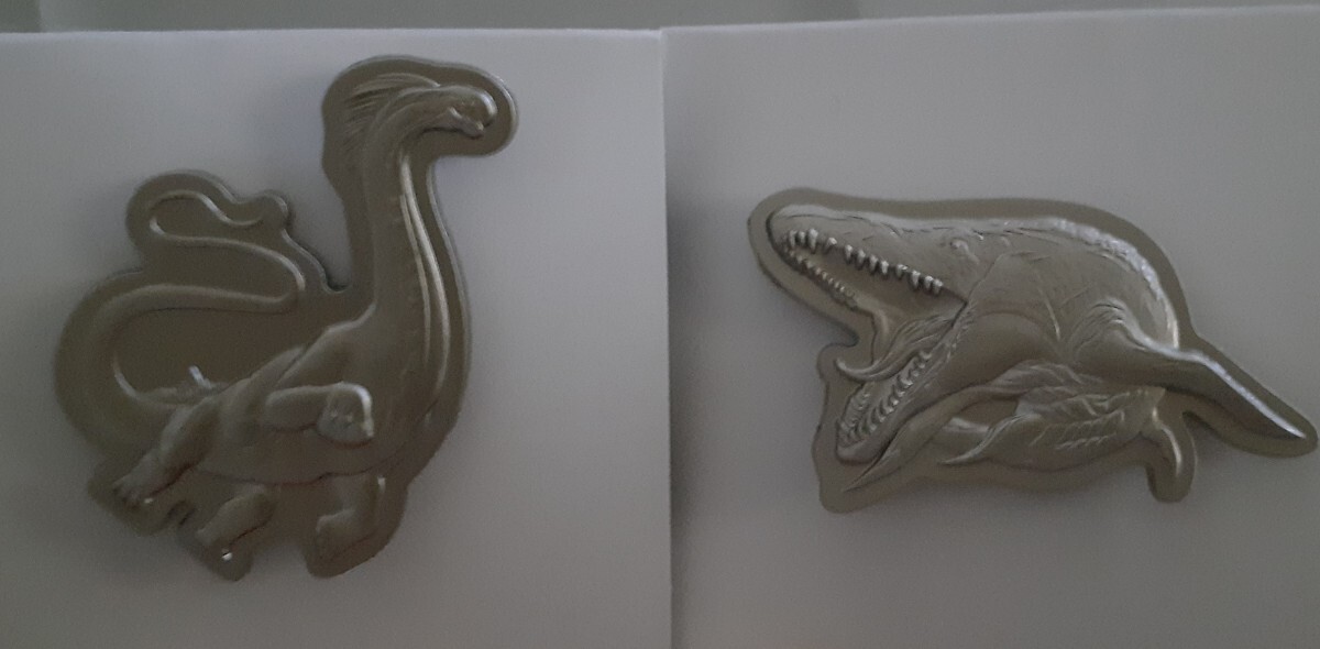 ジュラシック ワールド 復活の大地 前売り特典 ピンバッジ 陸 海 2種 ムビチケ特典拍卖