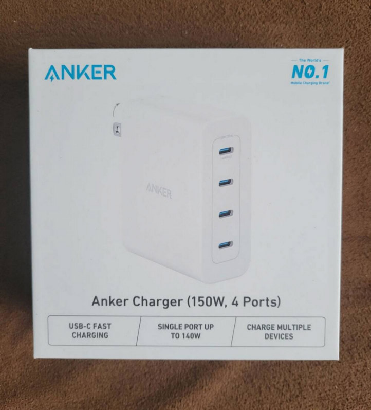 新品未開封未使用★Anker Charger 150W、4ポート★充電器 白色 アンカー USB-タイプC 電源アダプター コンセント拍卖