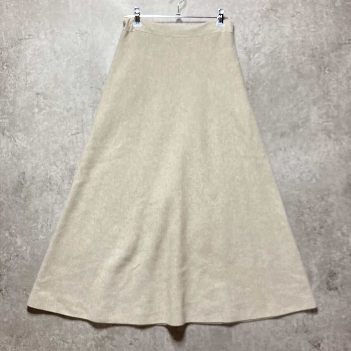 GALERIE VIE ギャルリーヴィー トゥモローランド ニットAラインスカート ベージュグレー サイズ32 レディース TOMORROWLAND拍卖