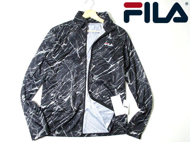 新品 未使用■ 即決! 安い! フィラ FILA 総柄 ジップジャケット Mサイズ メンズ ゴルフにも! 黒 ブラック拍卖