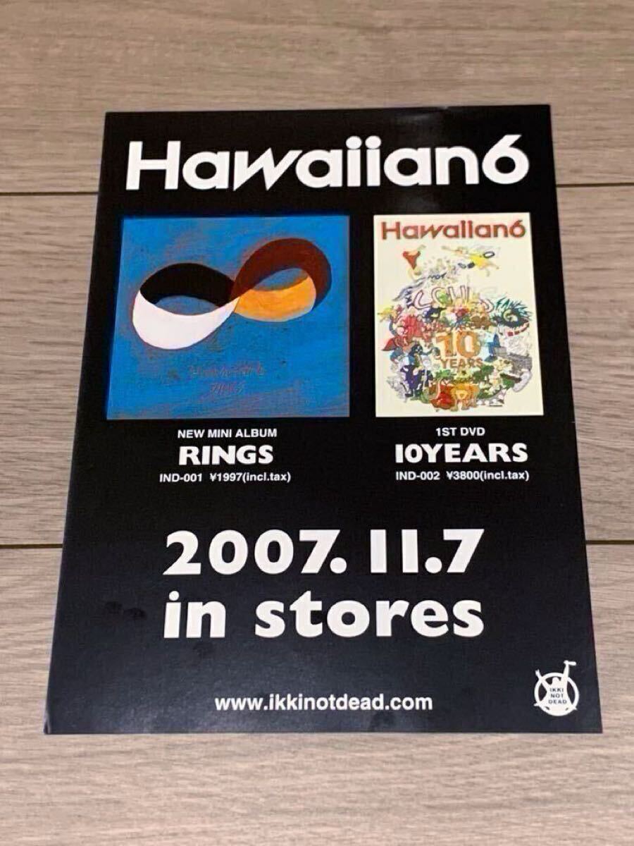 ◎送料無料【 Hawaiian6 】RINGS & 10YEARS フライヤー B5サイズ ★ ikki not dead pizza of death ハワイアン6 hi-standard ken yokoyama拍卖