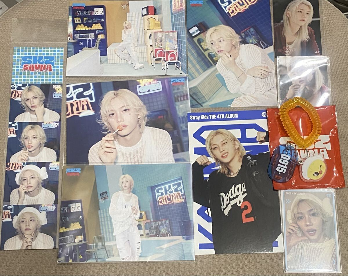 スキズサウナ フィリックス 特典トレカ ラントレ キーリング ポガリ ポプアプ straykids stray kids jyp popup 回数券風ステッカー拍卖