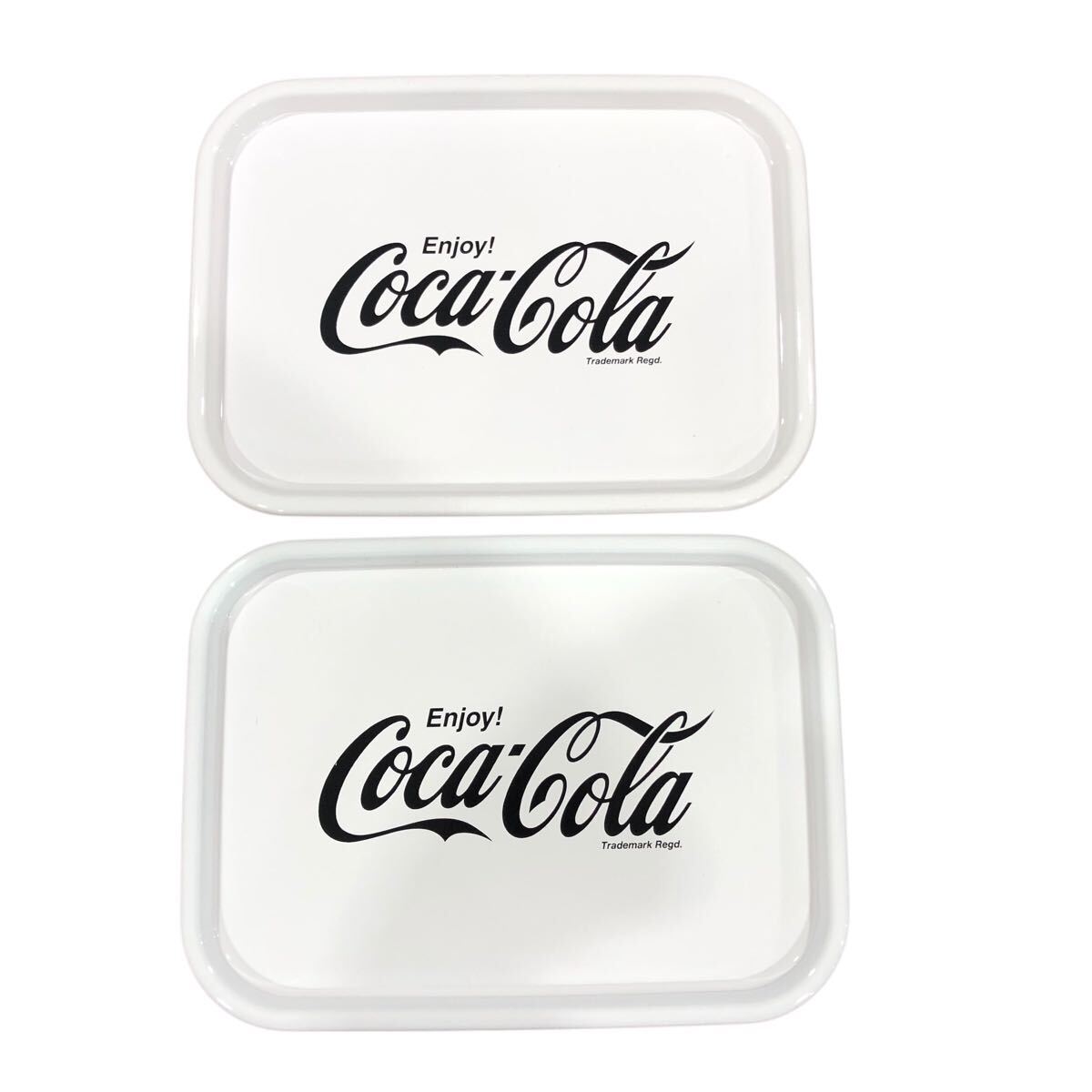 Coca-Cola コカコーラ 非売品 トレー 2枚 セット 黒白 拍卖