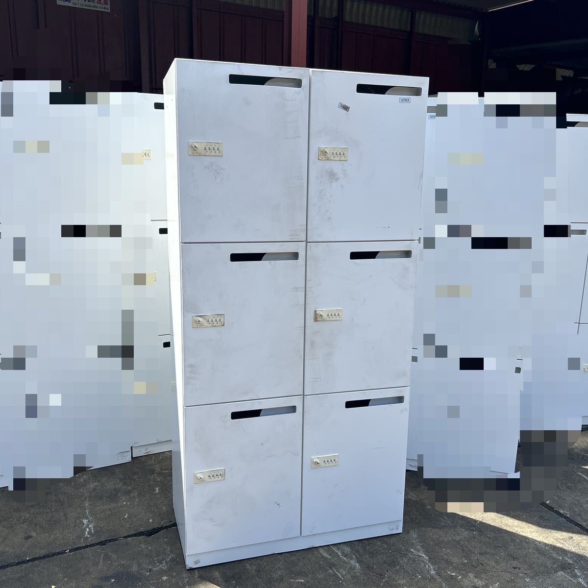 T1939 KOKUYO コクヨ ロッカー 整理 収納 下駄箱 6人用 2列3段 耐荷重3kgf ※ダイヤル錠付き/鍵無し (※1番上右ダイヤル錠動作不良)拍卖