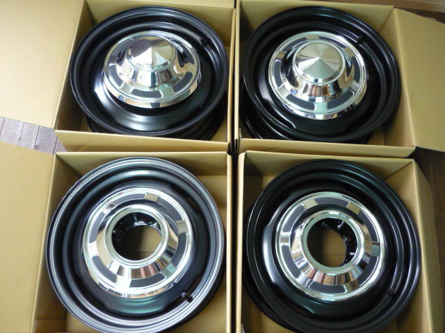 在庫有り 送料安い 5本セット ランクル 60 40 FJ 70 78プラド US BJ スチールホイール キャップ付き 輸出 ゴムバルブ付き拍卖