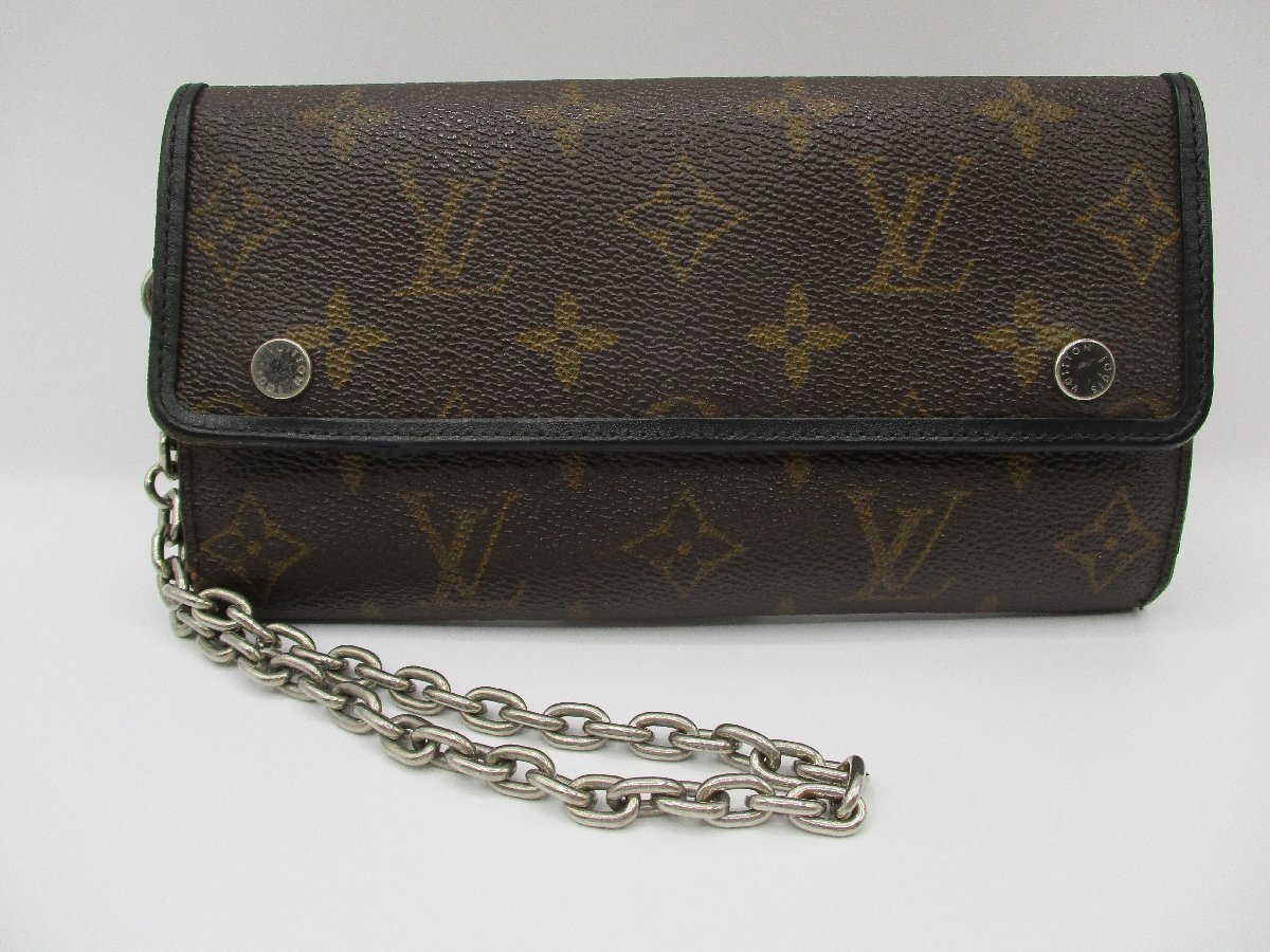 【中古】Louis Vuitton ルイヴィトン モノグラム マカサー ポルトフォイユ ロン M60168 メンズ 長財布拍卖