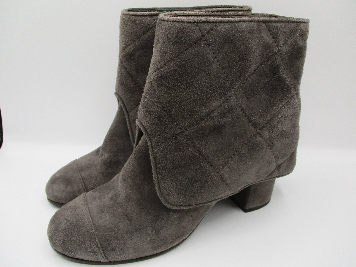 サイズ37C(約23㎝)【美品中古・送料無料】★シャネル CHANEL★ショートブーツ 拍卖