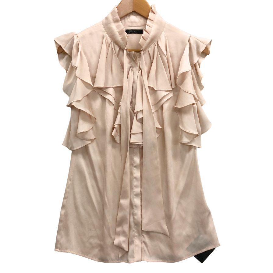 新品同様◆カットソー アンビエント デュラス カットソー フリル デザイン ボウタイ ポリエステル ピンク系 レディース サイズF【AFB10】拍卖