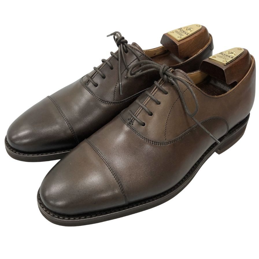バーウィック レザーシューズ ストレートチップ 5224 ブラウン メンズ サイズ8 Berwick ビジネスシューズ 約26.5cm【LA】【中古】拍卖