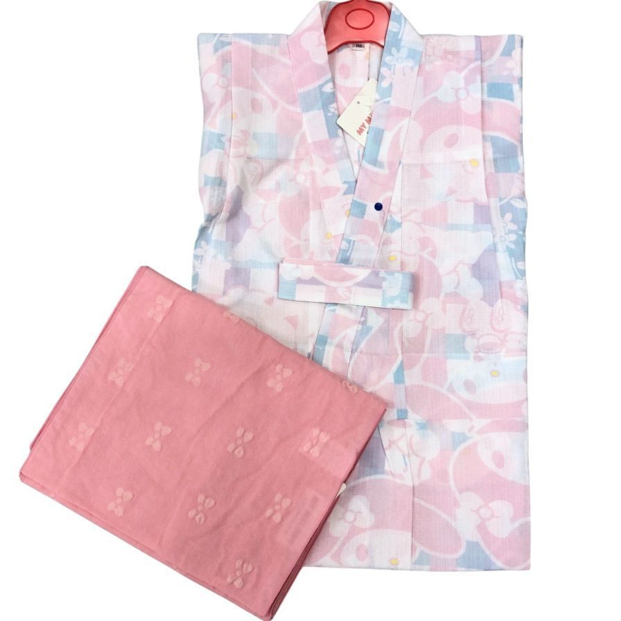 ふりふ 浴衣 サンリオ マイメロディ サイズ110 レディース キッズ ピンク系【AFB45】【中古】拍卖