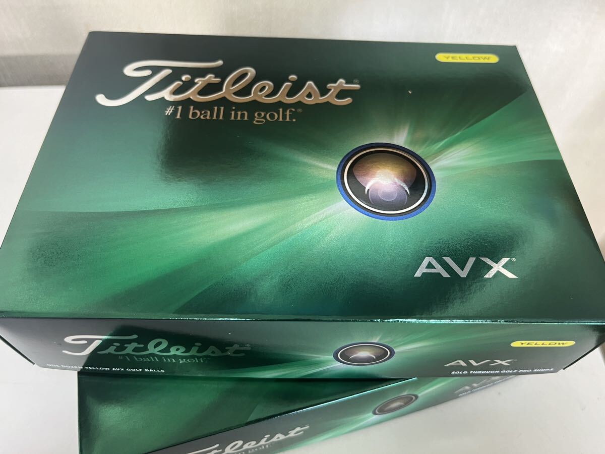 2024 NEW タイトリスト AVX ボール イエロー 2ダース(24球) 送料無料拍卖