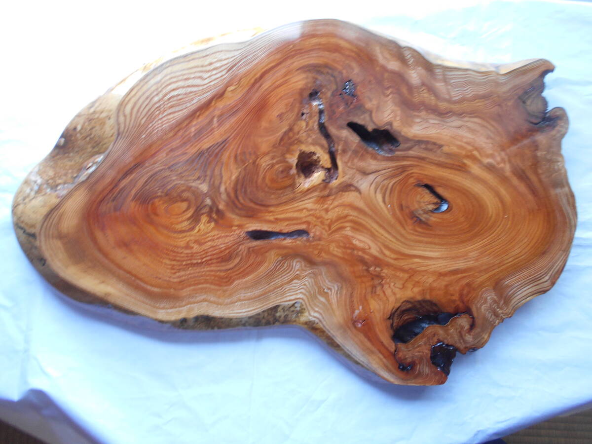 ケヤキの盆栽台、置き物台、ウレタン塗装仕上げ、い拍卖