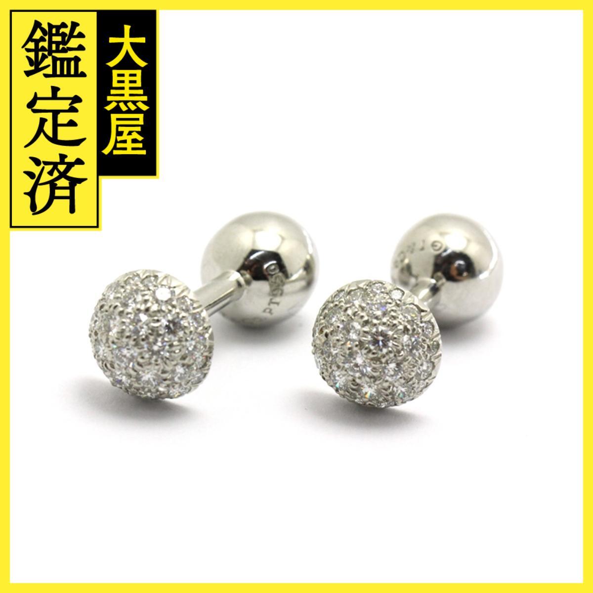 TIFFANY&Co. ティファニー カフス ダイヤモンドカフス PT950 プラチナ950 ダイヤモンド 14.0g拍卖