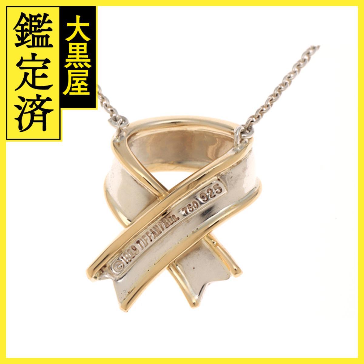 TIFFANY&CO ティファニー リボン ネックレス SV925シルバー 3.6g 2148103890963拍卖