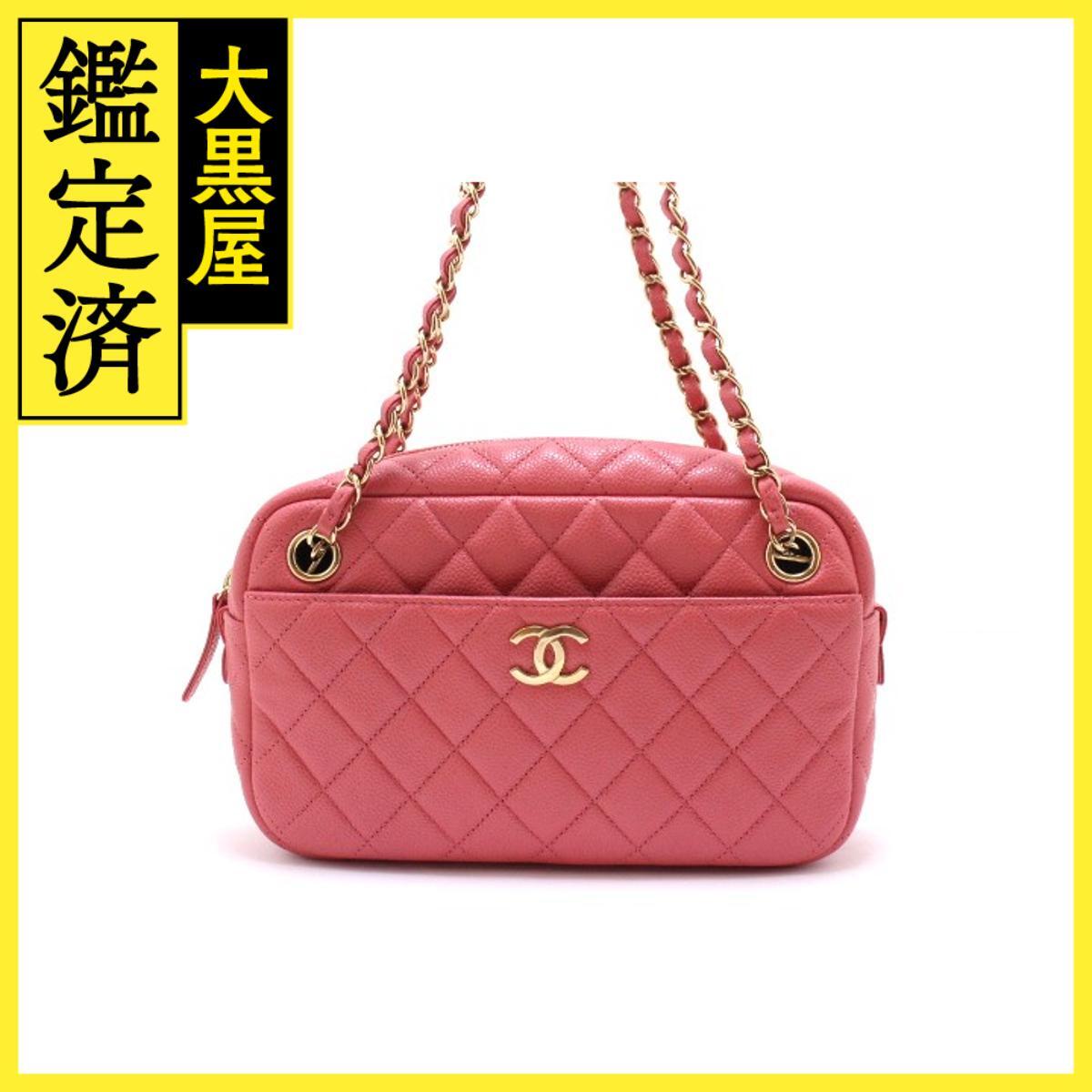CHANEL シャネル マトラッセチェーンショルダーバッグ A91731 ピンク/GP キャビアスキン拍卖