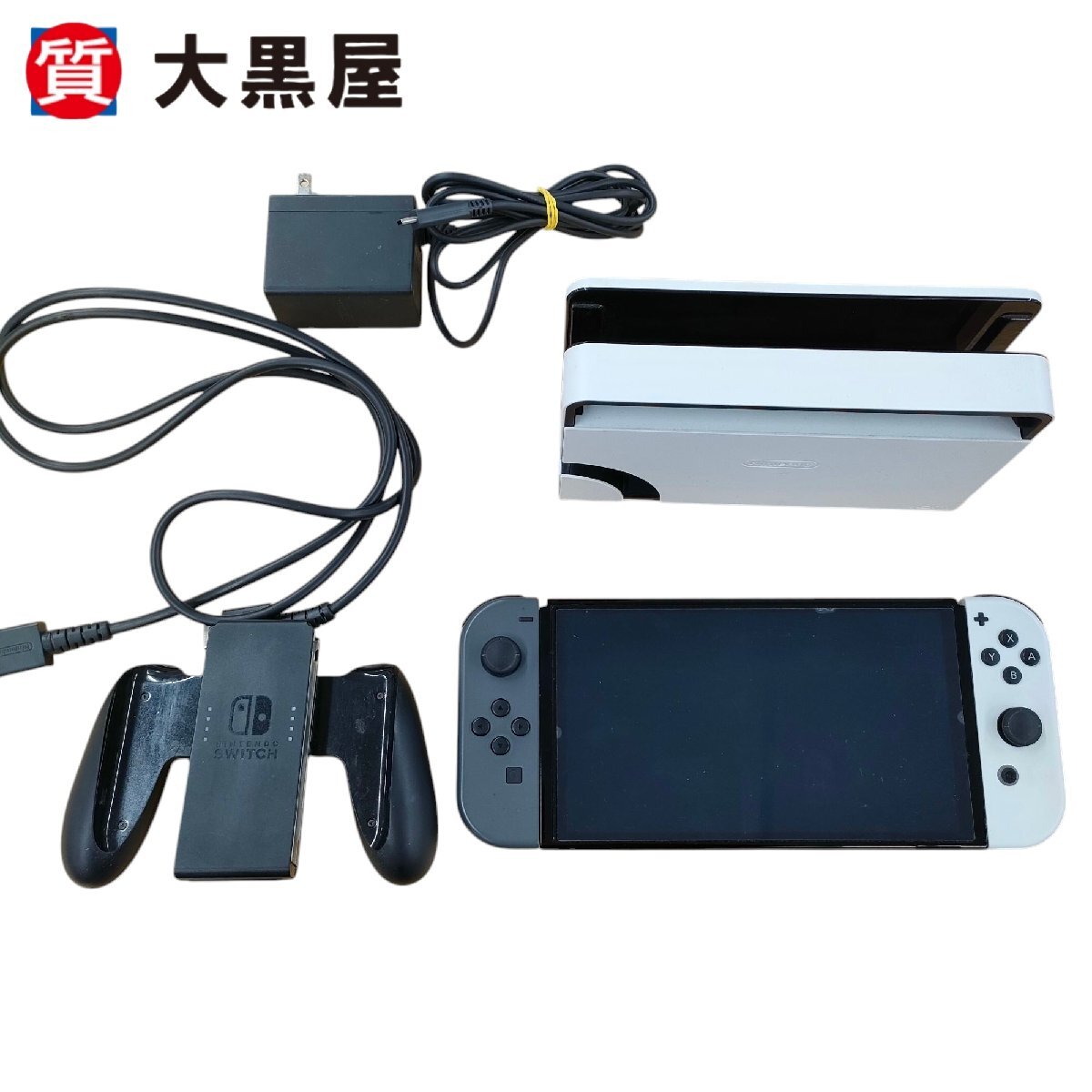 【大黒屋82】 Nintendo Switch ニンテンドースイッチ 有機ELモデル ホワイト グレー ジョイコンなし 任天堂 動作確認済み 返品交換不可拍卖