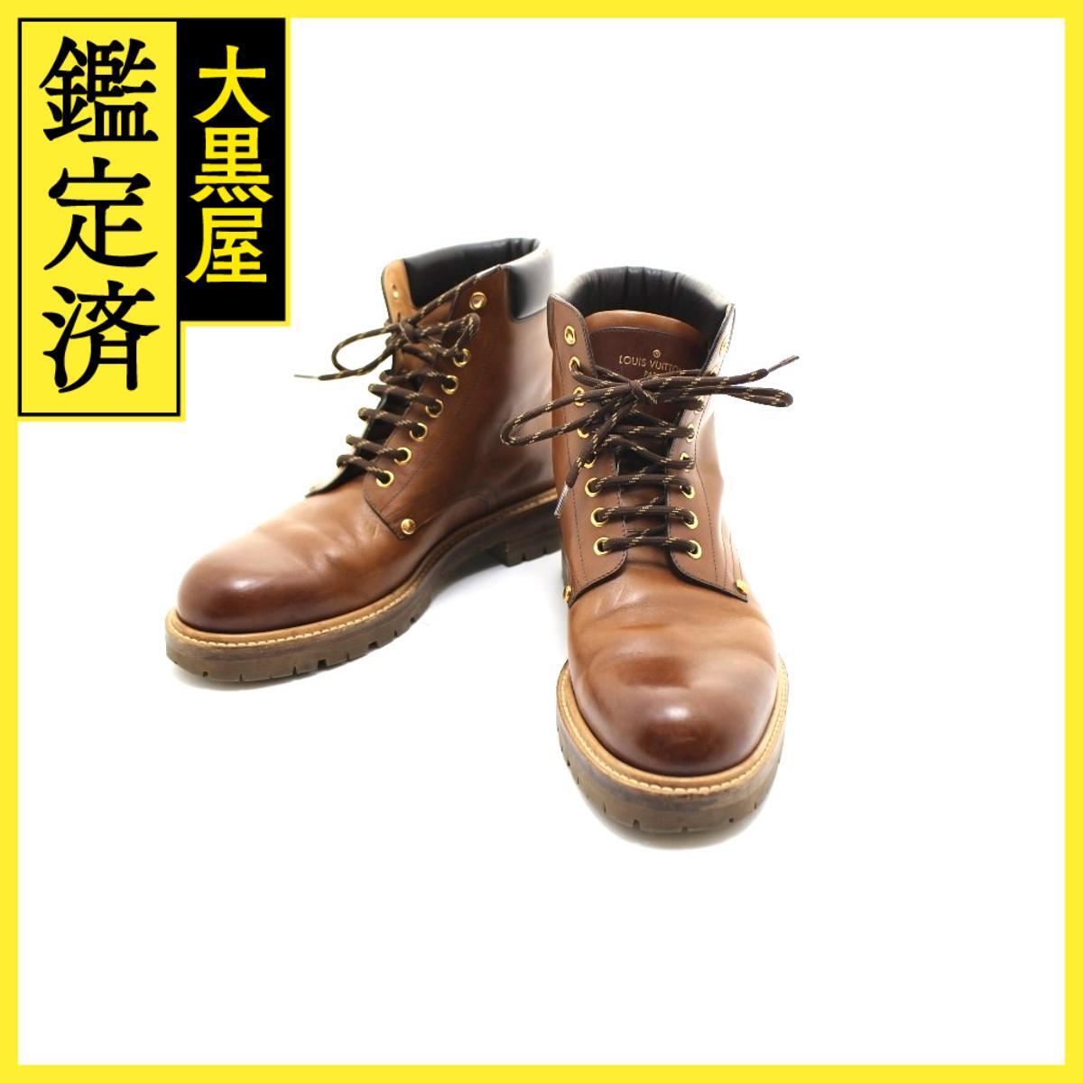 LOUIS VUITTON ルイヴィトン ラインアンクルブーツ メンズ6ハーフ ブラウン レザー 2120500255781拍卖
