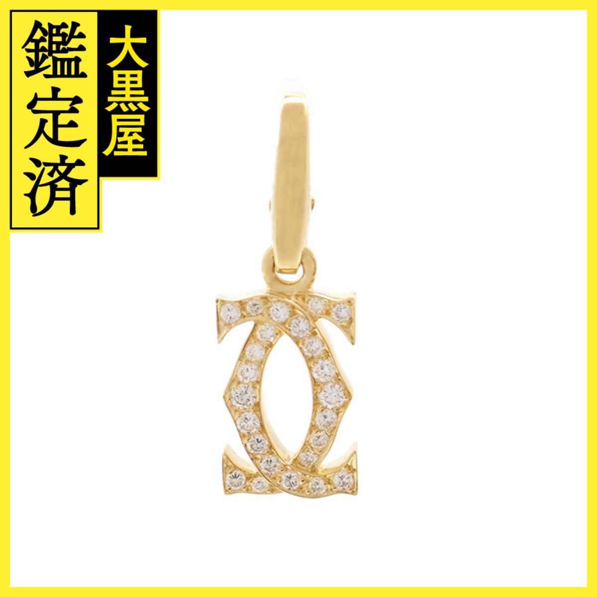 Cariter カルティエ 2Cチャーム ペンダントトップ ダイヤモンド イエローゴールド YG 2.2g拍卖